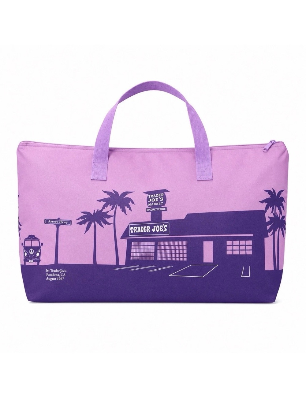 Trader Joe’s Lavender Pasadena Insulated Cooler Bag NWT